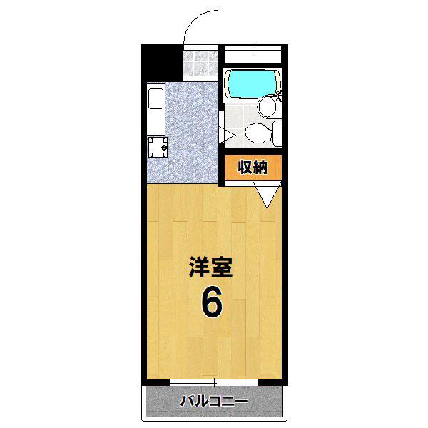 コーポ三谷(ワンルーム/3階)の間取り写真