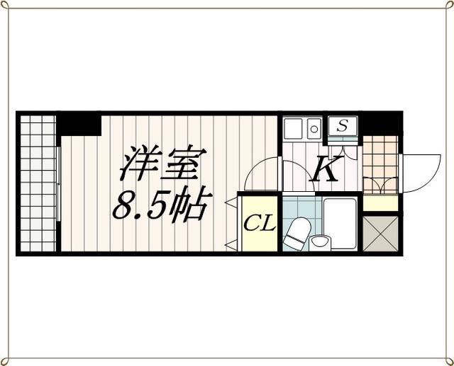 ジェネピア東千葉(1K/3階)の間取り写真