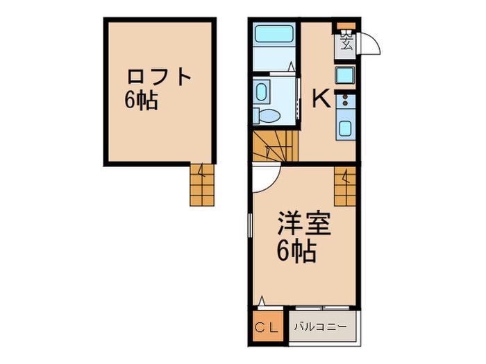 ヴェリテール本陣(ワンルーム/2階)の間取り写真
