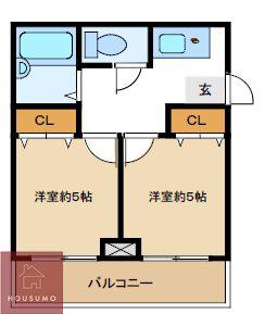 豊新セリオ(2K/4階)の間取り写真