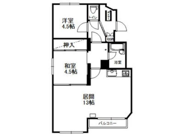 第12松井ビル(2LDK/1階)の間取り写真
