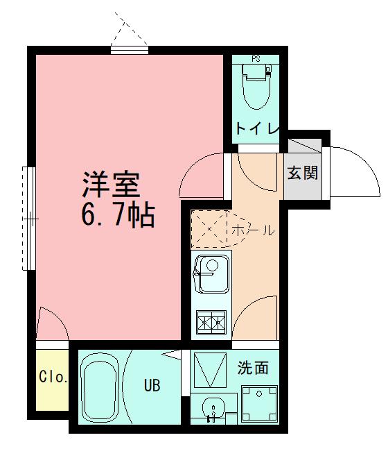 セレーノ たまプラーザ(1K/1階)の間取り写真
