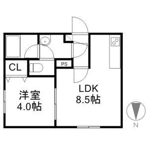 ヴィラ・フローラ(1LDK/3階)の間取り写真