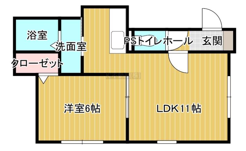 CLAN MOANA (1LDK/1階)の間取り写真