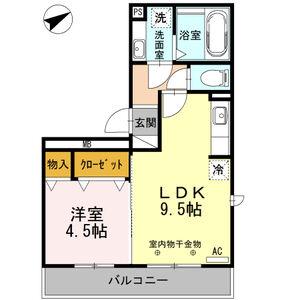 レグルス東刈谷(1LDK/3階)の間取り写真
