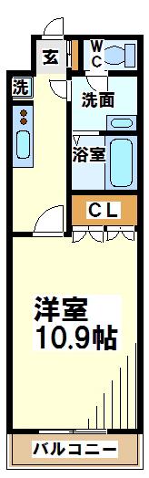ヴェールピア(1K/1階)の間取り写真