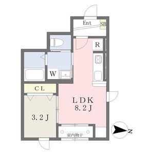 グランメールIG(1LDK/1階)の間取り写真