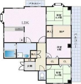 ハーバーステージ(3LDK/3階)の間取り写真