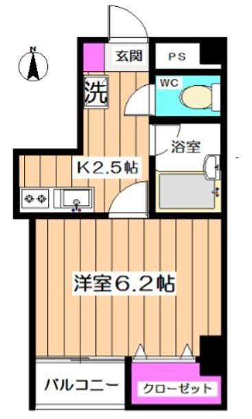 ST.JULIEN(1K/2階)の間取り写真