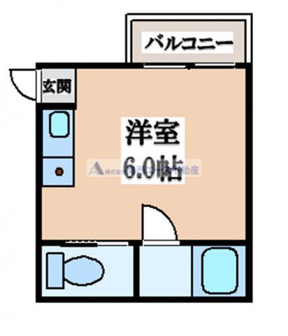 ハイツ菱屋(ワンルーム/1階)の間取り写真