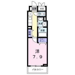 ヒカルサ神戸垂水山手(1K/2階)の間取り写真