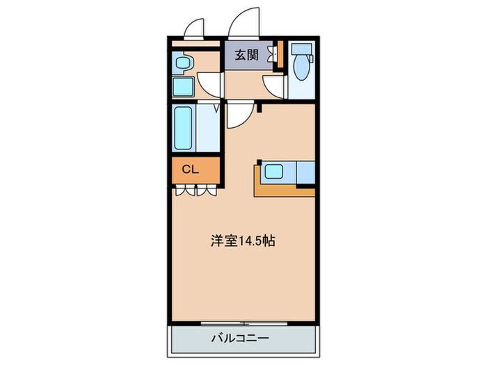 サン・クレールI(ワンルーム/1階)の間取り写真