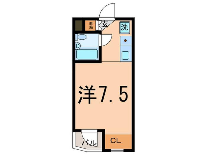 スタンフォードハイツ(ワンルーム/1階)の間取り写真