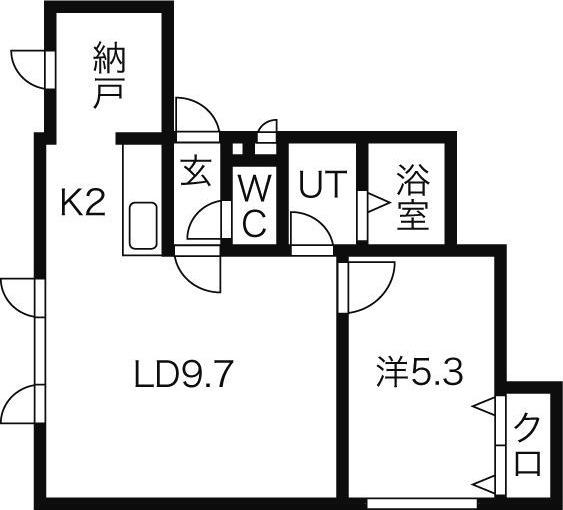 サンライズ山本(1SLDK/2階)の間取り写真