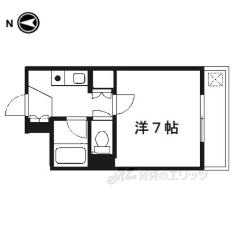 アイリスハイツ2号館(1K/2階)の間取り写真