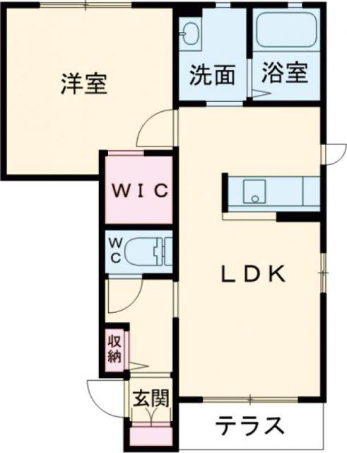 アンビシアきたB棟(1LDK/1階)の間取り写真