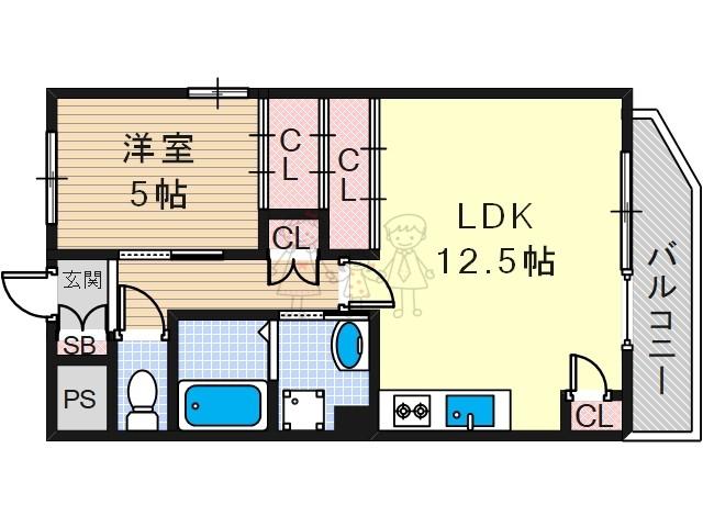 MON MAISON II(1LDK/7階)の間取り写真