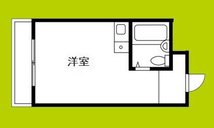ドムール新北野(ワンルーム/4階)の間取り写真