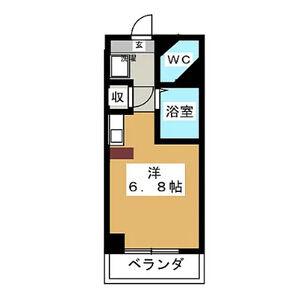 ドール塩釜口(ワンルーム/2階)の間取り写真