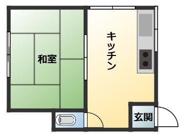 小林ビル(1K/3階)の間取り写真