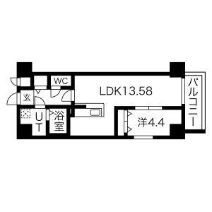 PRIMAL千種STELO(1LDK/5階)の間取り写真