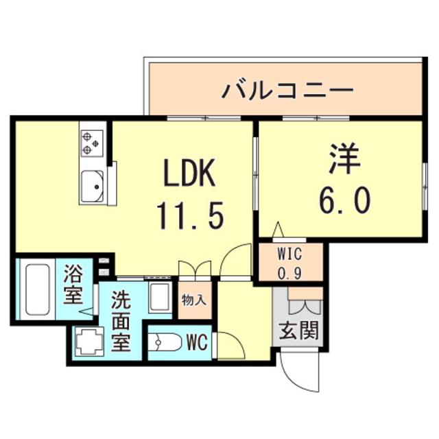 サンライズ55(1LDK/2階)の間取り写真