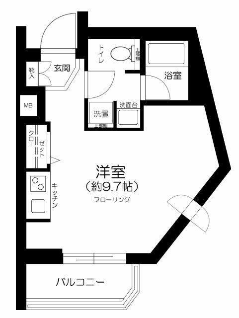 GENOVIA東向島IIISKYGARDEN(ワンルーム/3階)の間取り写真