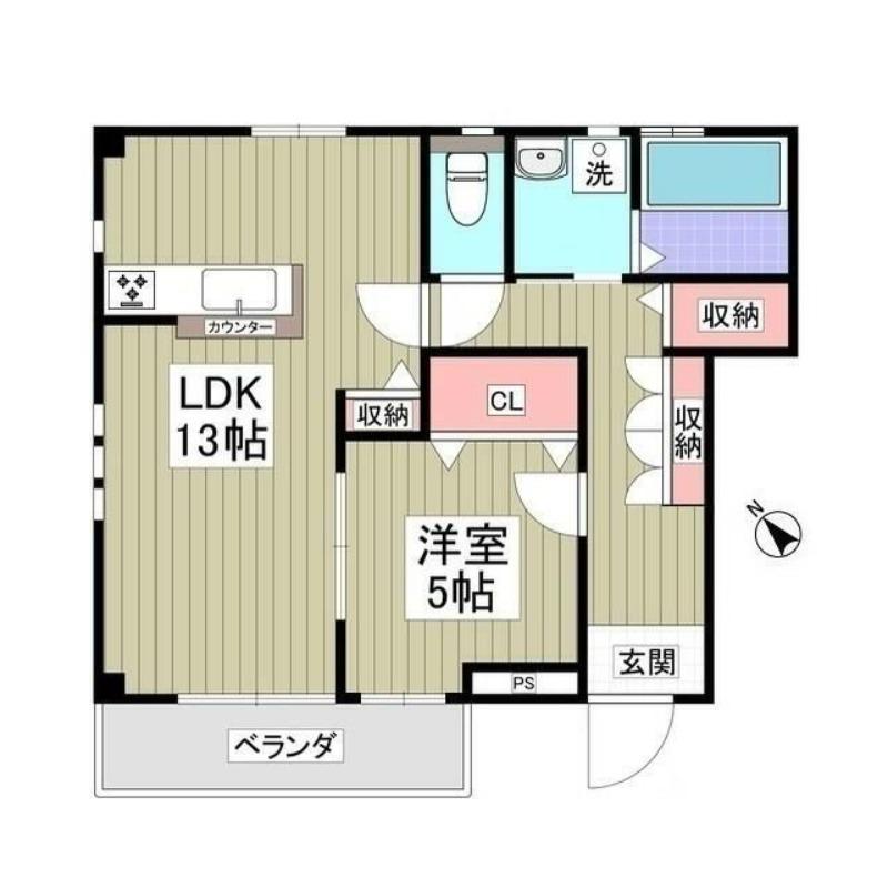 MK SQUARE(1LDK/2階)の間取り写真