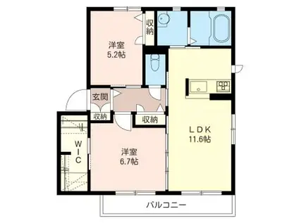 シャインステージL(2LDK/1階)の間取り写真