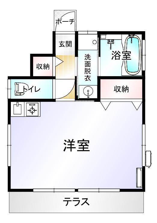 飯田コーポ(ワンルーム/1階)の間取り写真