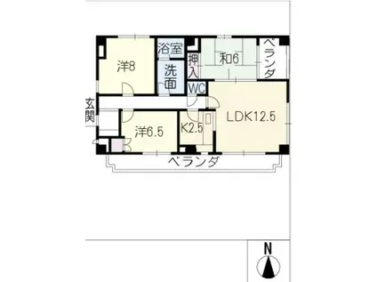 AVANTI公園通(3LDK/5階)の間取り写真