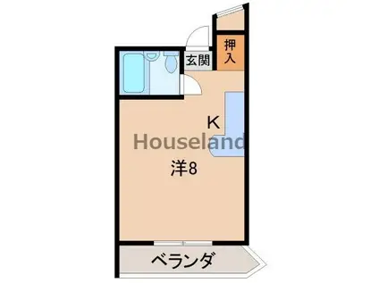 サンコープラザ南出島(ワンルーム/1階)の間取り写真