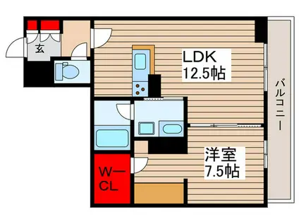 アティチュード(1LDK/2階)の間取り写真