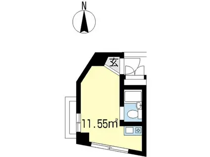 ファーストコーラル(ワンルーム/2階)の間取り写真