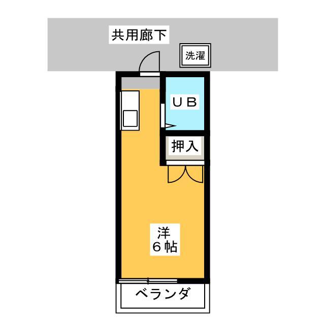 メゾン25(ワンルーム/2階)の間取り写真