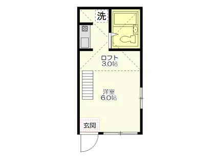 プラザドゥベルB(ワンルーム/1階)の間取り写真