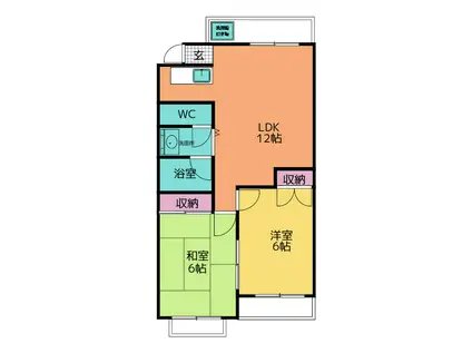 早美マンション(2LDK/2階)の間取り写真