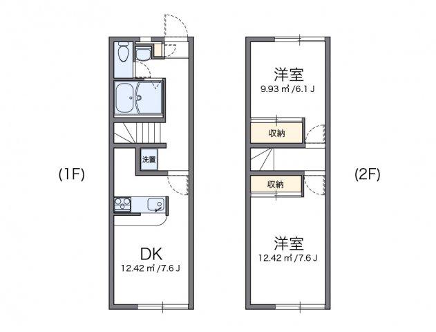 レオパレスルミエール(2DK/1階)の間取り写真