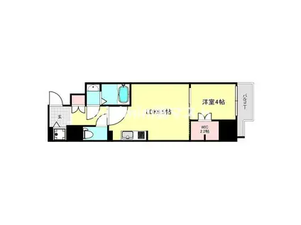 ドゥーエ南堀江(1LDK/9階)の間取り写真