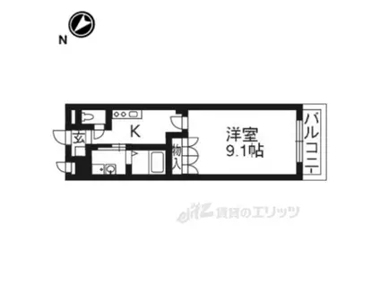 プエルタⅠ(1K/2階)の間取り写真