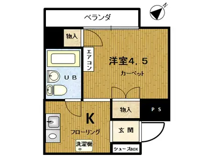ARECX五井(1K/5階)の間取り写真