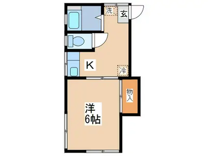 ヨシダコーポ(1K/1階)の間取り写真