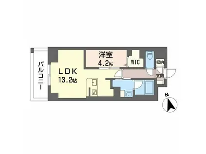 サンエール南堀江(1LDK/5階)の間取り写真