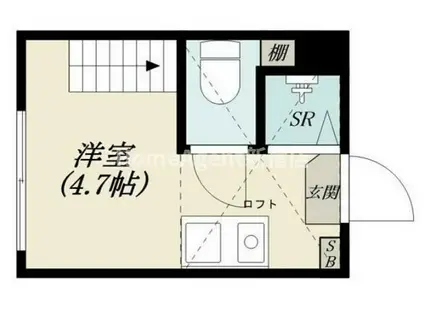 アレンデール西落合(ワンルーム/1階)の間取り写真