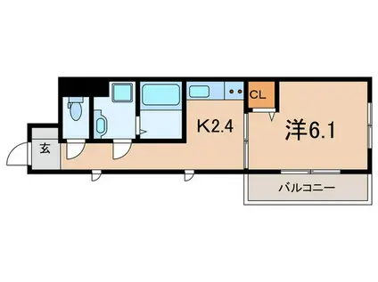 アルタイル・ヴィラII(ワンルーム/1階)の間取り写真