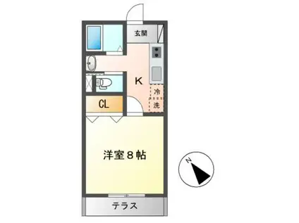 MAJESTIC 松阪 1ST(1K/1階)の間取り写真