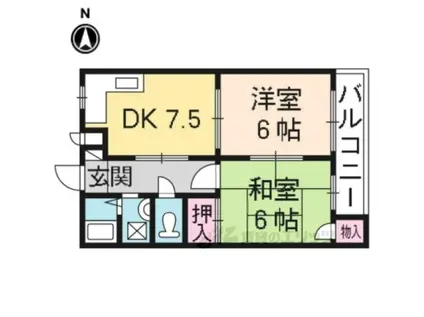 ハミングアヴェニュー(2DK/2階)の間取り写真