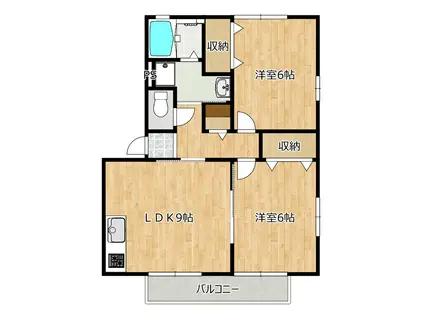 トレステラ(2LDK/1階)の間取り写真