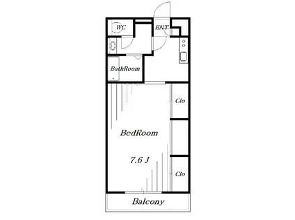 リブリ・ルームス本千葉(1K/2階)の間取り写真
