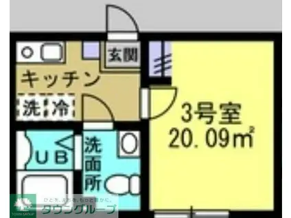 コンフォルト柏(1K/2階)の間取り写真